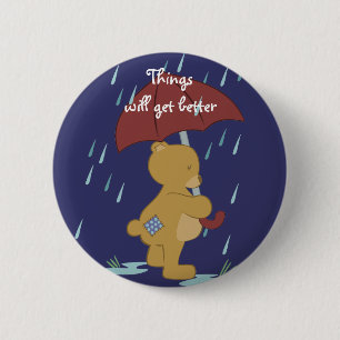 Bad Day Teddy Button
