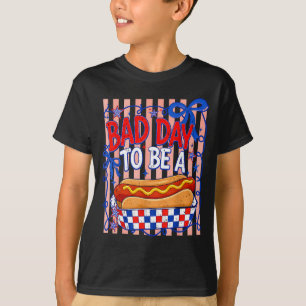 Bad day to be a hot dog american funny bbq T-Shirt