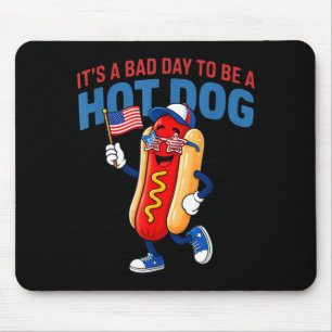 Bad Day To Be A Hot Dog - Hot Dog Lover Fast Food Mouse Mat