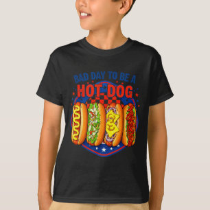 Bad day to be a hot dog - hot dog lover fast food T-Shirt