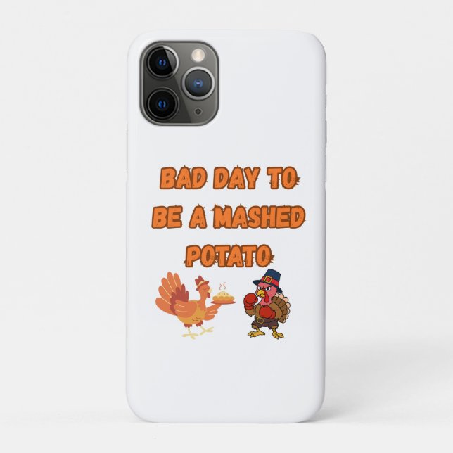 "BAD DAY TO BE A MASHED POTATO"  Case-Mate iPhone CASE (Back)