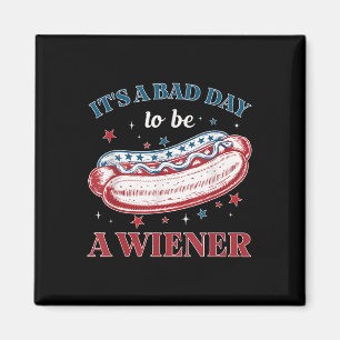 Bad Days Hotdog Wiener 4th July Patriotic Independ Magnet