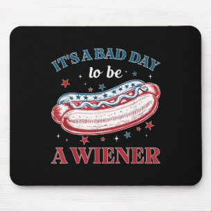 Bad Days Hotdog Wiener 4th July Patriotic Independ Mouse Mat