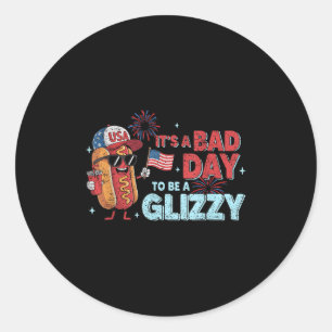 Bad Days Hotdog Wiener Glizzy Firework 4th July Pa Classic Round Sticker