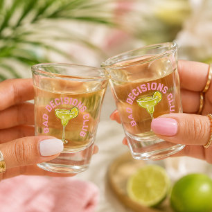 Bad Decisions Club Bachelorette Margarita Shot Glass
