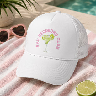 Bad Decisions Club Bachelorette   Margarita Trucker Hat