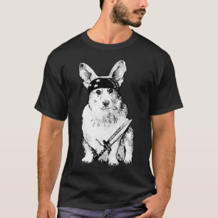 Bad Dog – Corgi Carrying A Knife T-Shirt