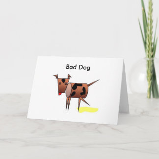Bad Dog greeting card