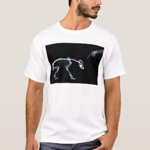 Bad Dog Xray Skeleton Black Blue T-Shirt