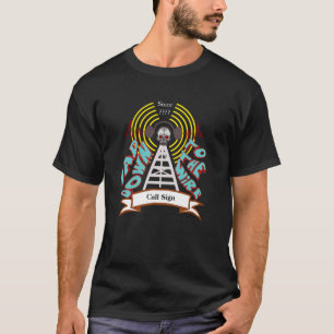 Bad Down To The Wire Ham Radio Biker Style T-shirt