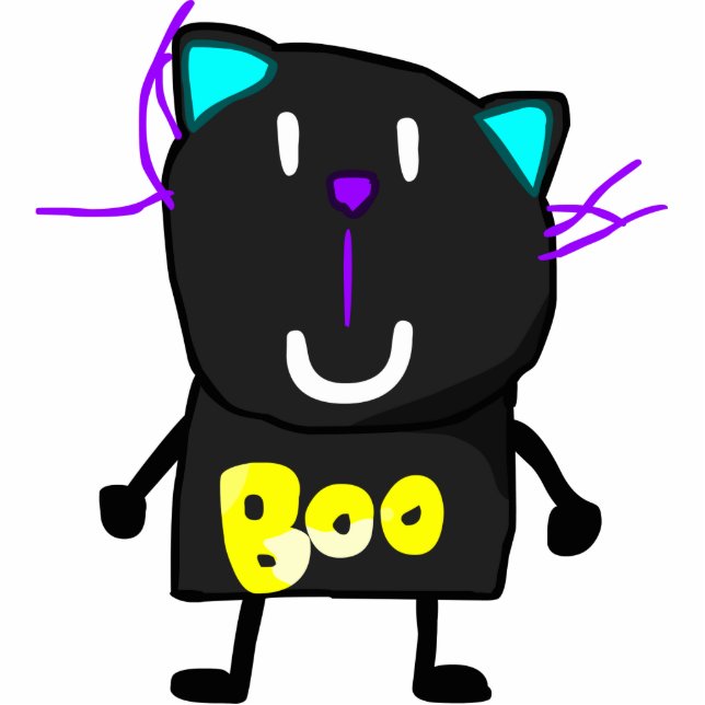 Bad Dream Cat Photo Sculpture Key Ring (Front)