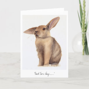Bad Ear Day Painted in Watercolour Card