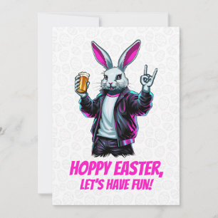 Bad Easter Bunny! Hoppy Easter, Let’s Have Fun! Holiday Card