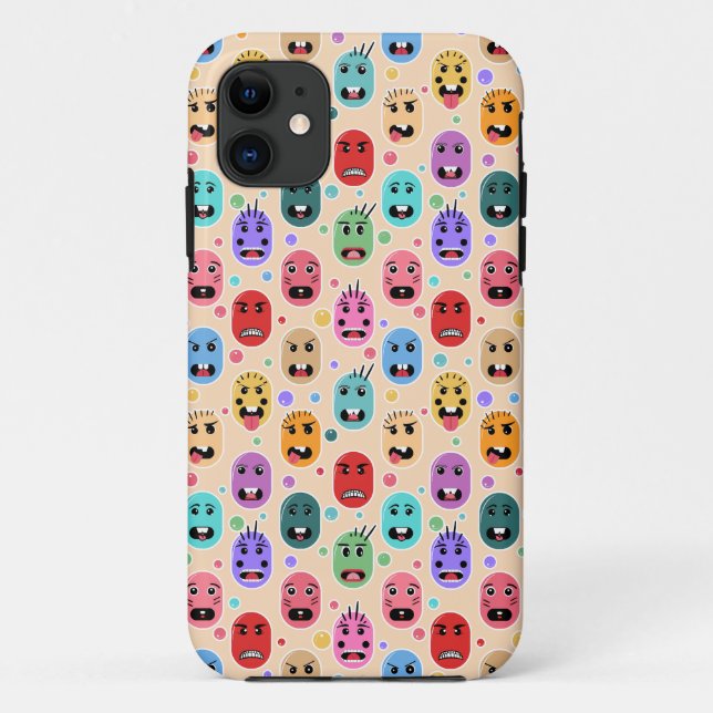 Bad Emotions Colourful Faces Case-Mate iPhone Case (Back)