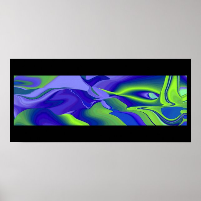 Bad Eye Abstract 3D Rainbow Art Poster (Front)