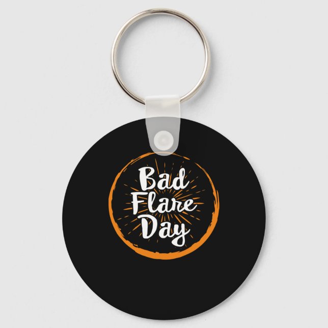 Bad Flare Day Complex Regional Pain Syndrome Aware Key Ring (Front)