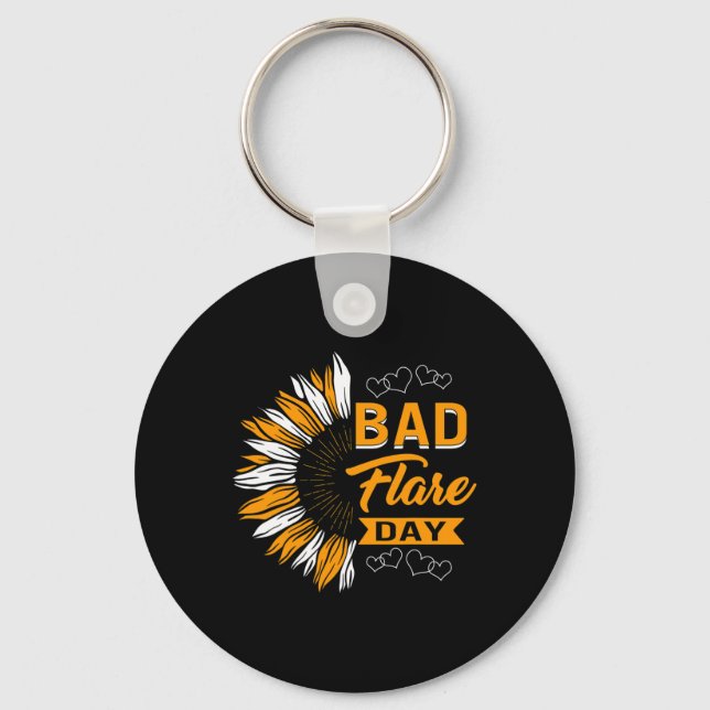 Bad Flare Day Complex Regional Pain Syndrome Aware Key Ring (Front)