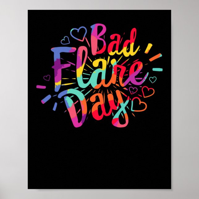 Bad Flare Day Complex Regional Pain Syndrome Aware Poster (Front)