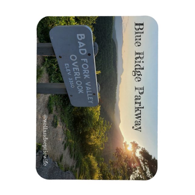 Bad Fork Valley Overlook at Sunset Magnet (Vertical)