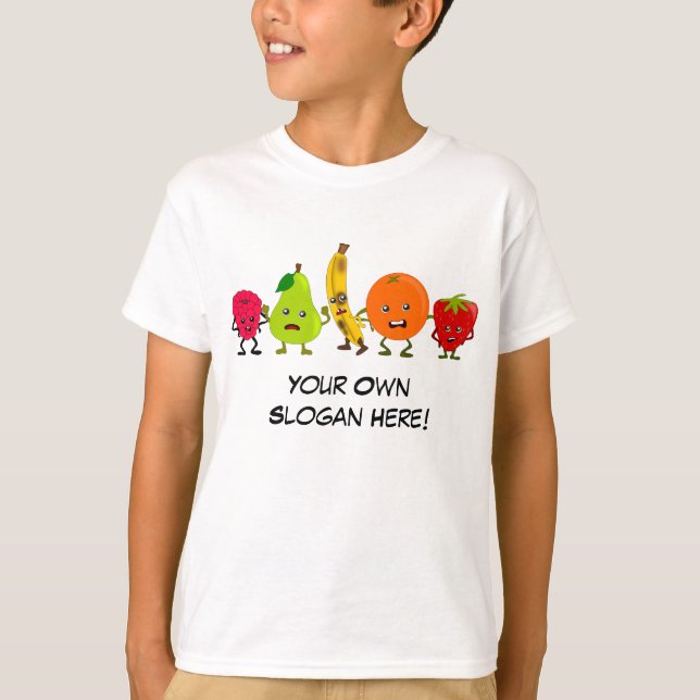 Bad Fruit Gang with Customisable Slogan T-Shirt (Front)