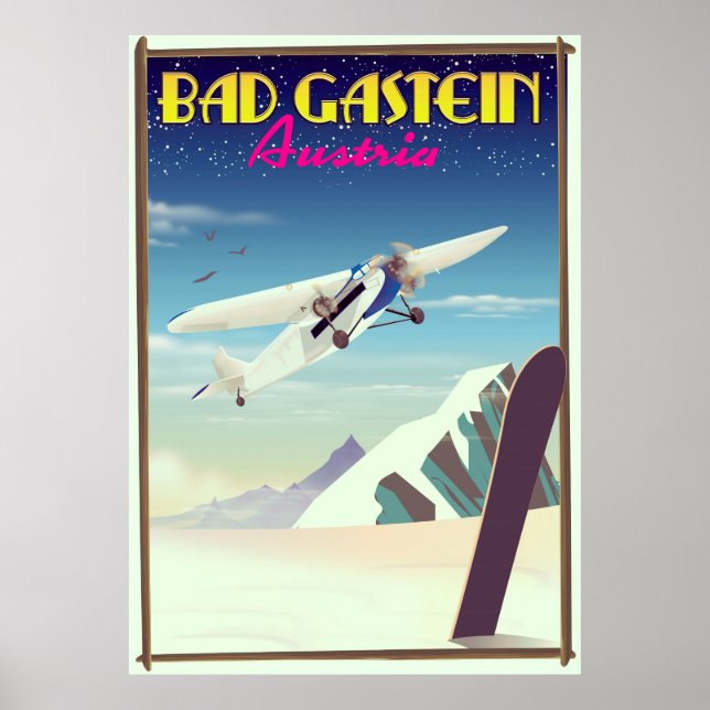 Bad Gastein Austria Snowboarding poster (Front)