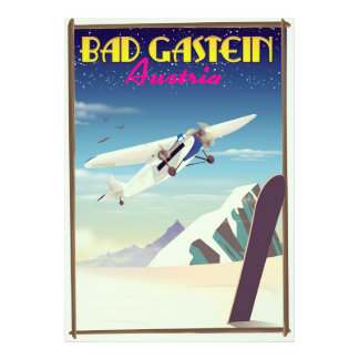 Bad Gastein Austria Snowboarding poster