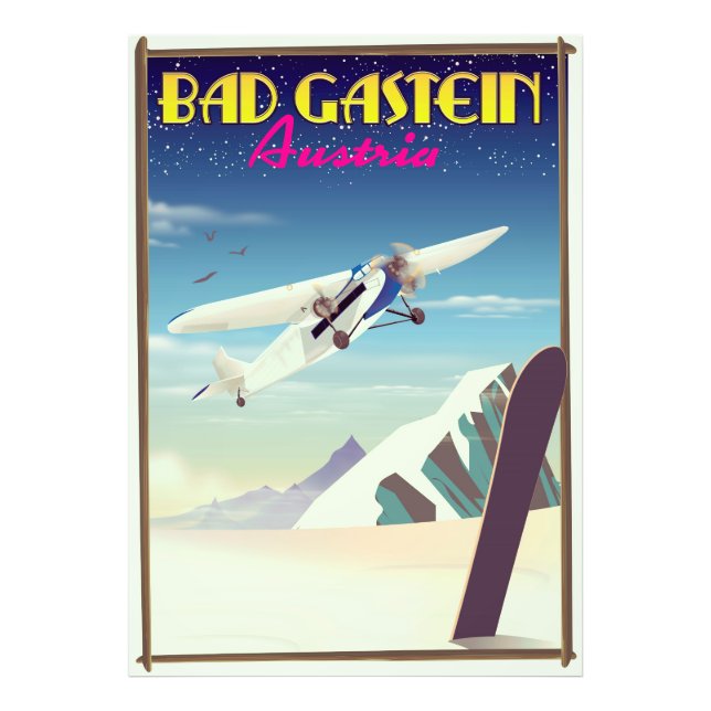 Bad Gastein Austria Snowboarding poster (Front)