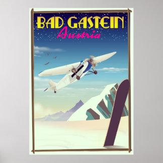 Bad Gastein Austria Snowboarding poster