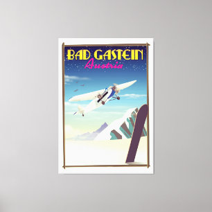 Bad Gastein Austria Snowboarding poster Canvas Print