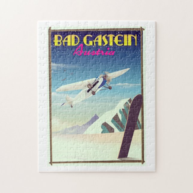 Bad Gastein Austria Snowboarding poster Jigsaw Puzzle (Vertical)