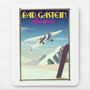 Bad Gastein Austria Snowboarding poster Mouse Mat