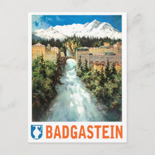 Bad Gastein waterfall, Austria Postcard