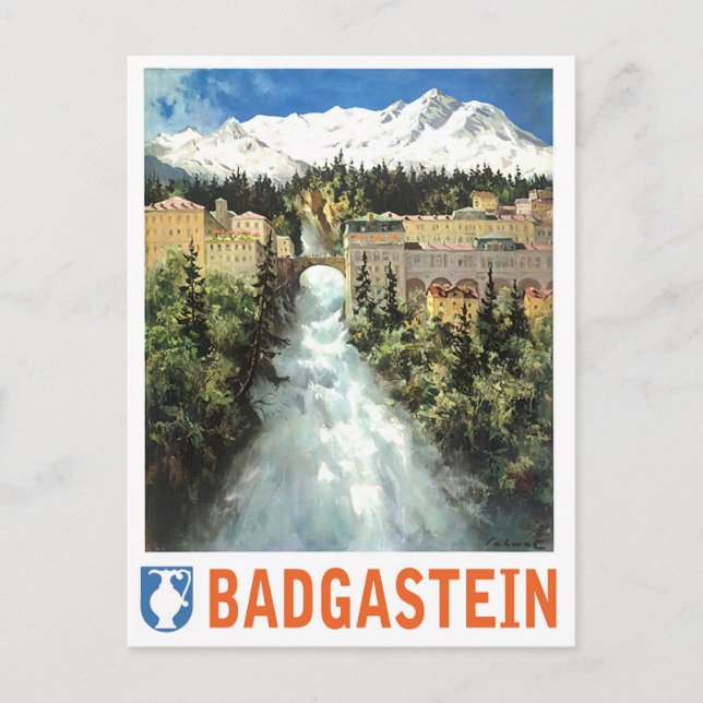 Bad Gastein waterfall, Austria Postcard (Front)