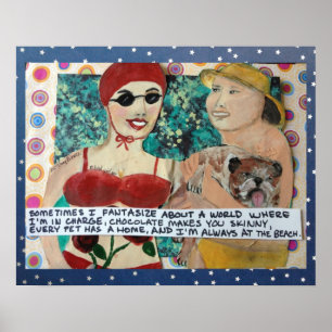 BAD GIRL ART -SOMETIMES I FANTASIZE ABOUT A WORLD POSTER