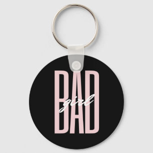Bad girl typography key ring