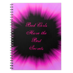 Bad Girls Have the Best Secrets Pink & Black Diary Notebook