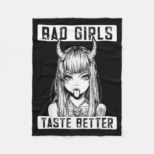 Bad Girls Taste Better Funny Humour Tattoos Women Fleece Blanket