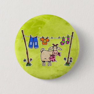 bad goat 6 cm round badge