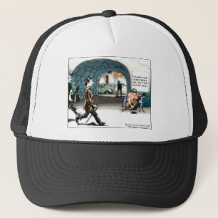 "Bad Guitarist" Funny Cartoon Gifts & Collectibles Trucker Hat