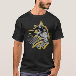 Bad Gun Kitty Cat Funny Cute Cat Lover Gift  T-Shirt