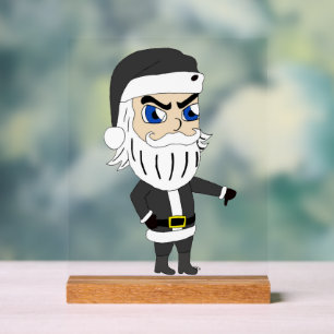 bad guy santa claus acrylic sign