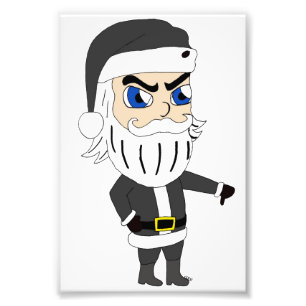 bad guy santa claus photo print