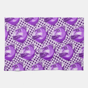 bad guy ugly fish funny cartoon tea towel