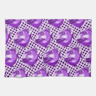 bad guy ugly fish funny cartoon tea towel