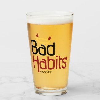 Bad Habits Denver Classic Pint Glass (Colour)