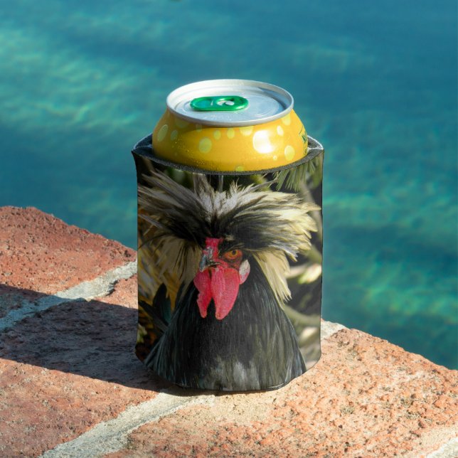 Bad Hair Chicken Photo Can Cooler (In Situ Pool)