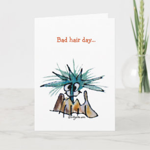 Bad Hair Day Barnacle Hair Stylist Cartoon Holiday Card