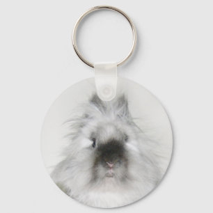 Bad hair day bunny keychain