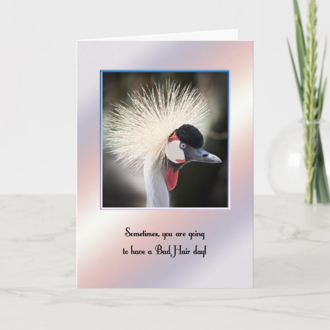 Bad hair day card for encouragement. (Front)