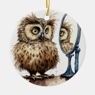 Bad Hair Day Ceramic Ornament